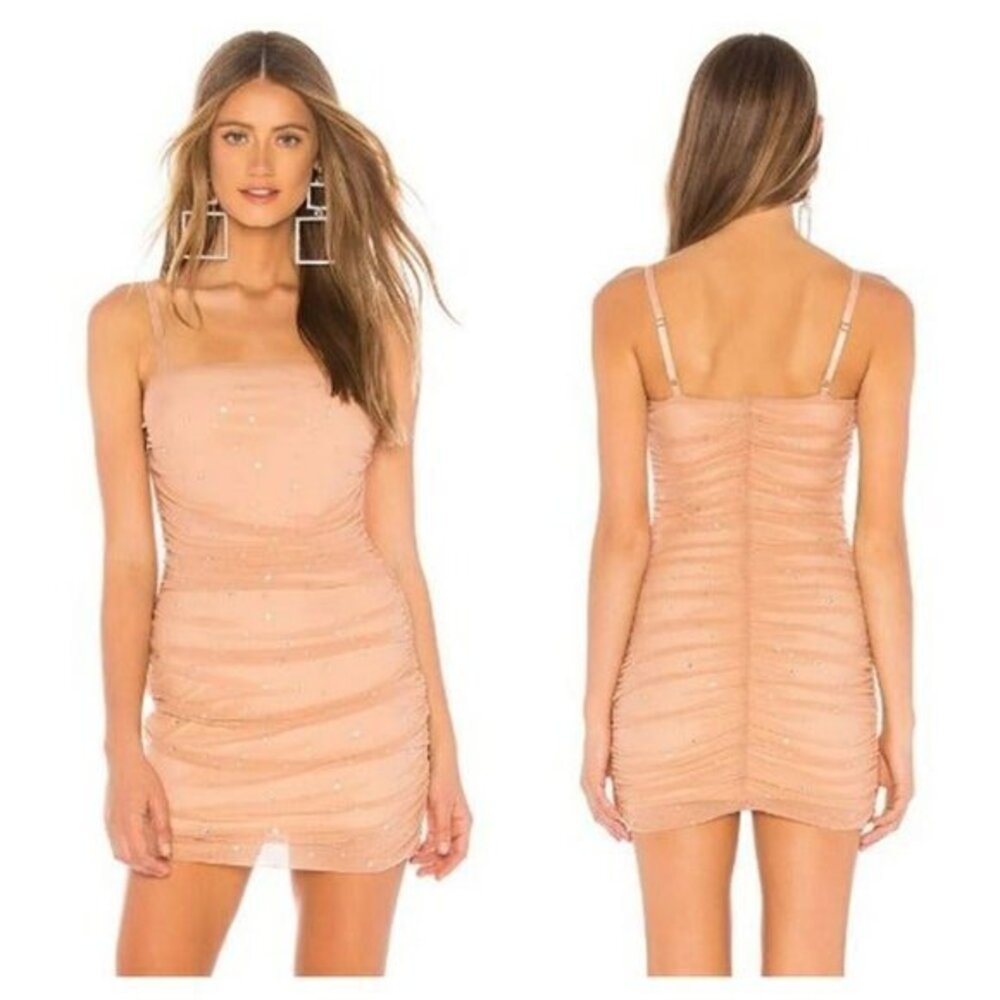 NBD Kerr Embellished Mini Dress - Nude
